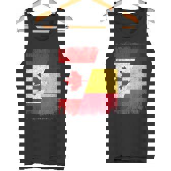 Half Canada Belgium Flag Canadian Belgian Pride Roots Tank Top | Mazezy