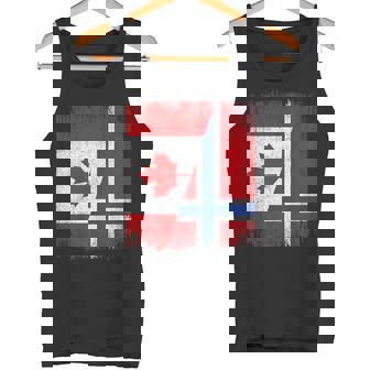 Half Canada Norway Flag Canadian Norwegian Pride Roots Tank Top | Mazezy