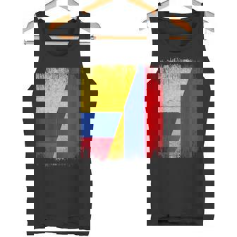 Half Colombia Armenia Flag Colombian Armenian Pride Roots Tank Top | Mazezy