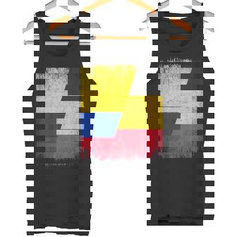 Half Colombia Belgium Flag Colombian Belgian Pride Roots Tank Top | Mazezy