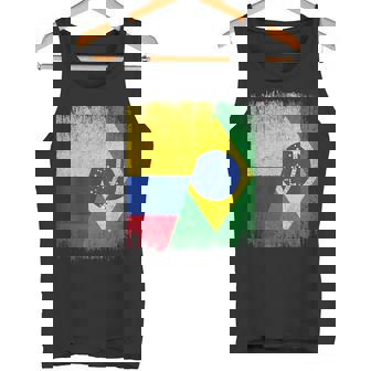 Half Colombia Brazil Flag Colombian Brazilian Pride Roots Tank Top | Mazezy