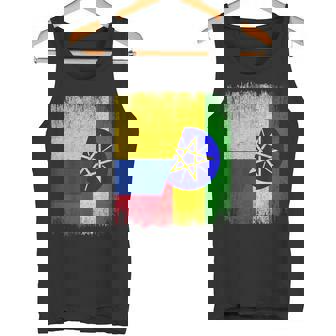 Half Colombia Ethiopia Flag Colombian Ethiopian Pride Roots Tank Top | Mazezy