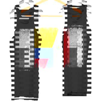 Half Colombia Paraguay Flag Colombian Paraguayan Pride Roots Tank Top | Mazezy