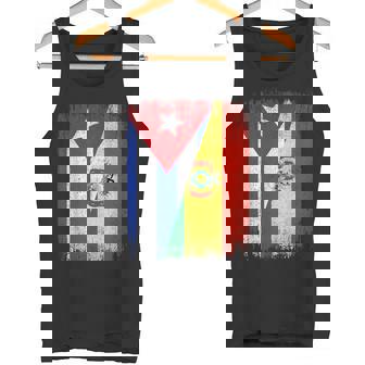 Half Cuba Bolivia Flag Cuban Bolivian Pride Roots Tank Top | Mazezy