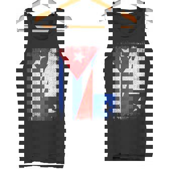 Half Cuba Chile Flag Cuban Chilean Pride Roots Tank Top | Mazezy