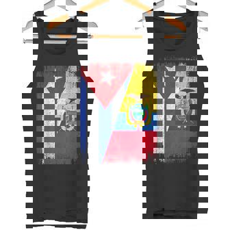 Half Cuba Ecuador Flag Cuban Ecuadorian Pride Roots Tank Top | Mazezy