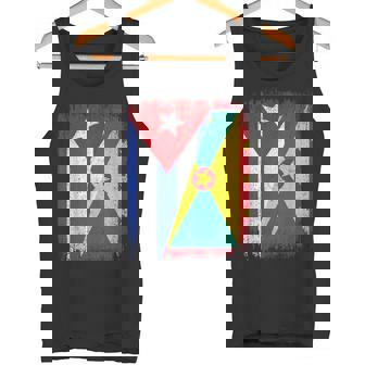 Half Cuba Grenada Flag Cuban Grenadian Pride Roots Tank Top | Mazezy