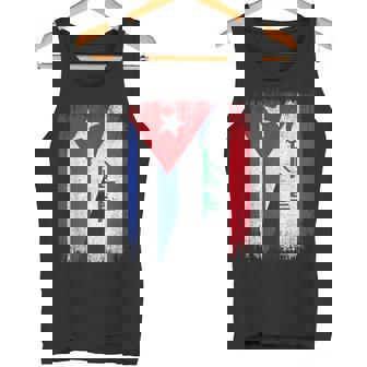 Half Cuba Iraq Flag Cuban Iraqis Pride Roots Tank Top | Mazezy