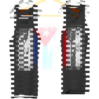 Half Cuba Paraguay Flag Cuban Paraguayan Pride Roots Tank Top | Mazezy
