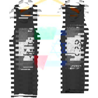 Half Italy Israel Flag Italian Israelis Pride Roots Tank Top | Mazezy