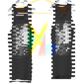 Half Jamaica Chile Flag Jamaican Chilean Pride Roots Tank Top | Mazezy