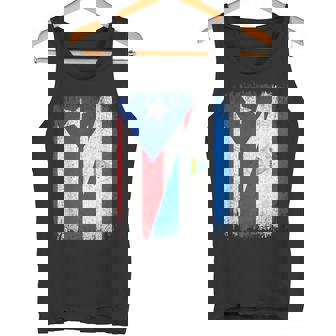 Half Puerto Rico Nicaragua Flag Nicaraguan Pride Roots Tank Top | Mazezy