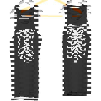 Halloween Skeleton Ribcage Chest Spooky Anatomy Rib Cage Tank Top | Mazezy