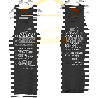 Handyman Hourly Rate Repair Worker Repairman Carpenter Tank Top | Mazezy