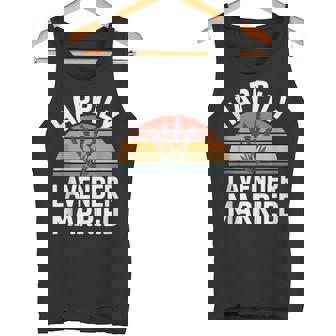 Happily Lavender Married LGBTQ Romantic Union Tank Top Tank Top | Mazezy