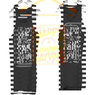 Happy Thanksgiving Gay Pride Celebration Autumn Tank Top | Mazezy