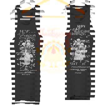Happy Thanksgiving Turkey Celebrating Immigrants Since 1620 Tank Top | Mazezy