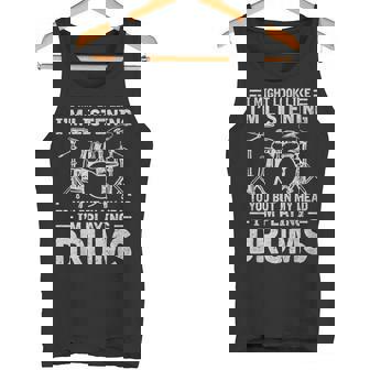 In My Head I'm Playing Drums Drummers Drumming Tank Top | Mazezy
