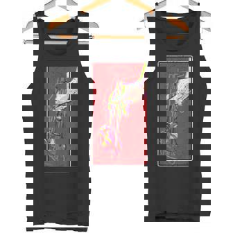 Heart With Chopsticks Glitch Art Surreal Japanese Tank Top | Mazezy