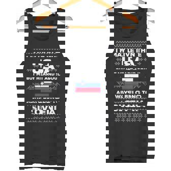 My Heart And Soul Slovenia Flag Quote Christmas Tank Top | Mazezy