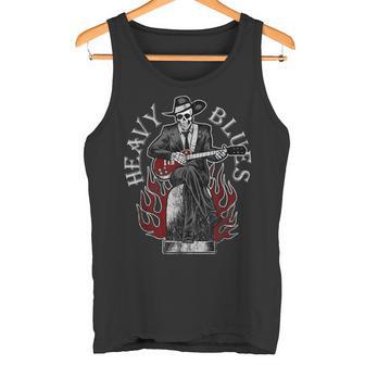 Heavy Bluesquelette Guitariste Blues Musicien Débardeur e - Cadeauxyz