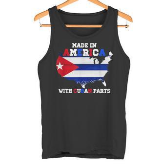 Hecho En Estados Unidos Con Piezas Cubanas Bandera De Cuba Estados Unidos Raíz De Estados Unidos Camiseta sin mangas - Regaloses