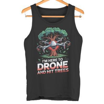 Hit Trees Drone Pilot Drone Operator RC Quadcopter Fly Drone Tank Top | Mazezy