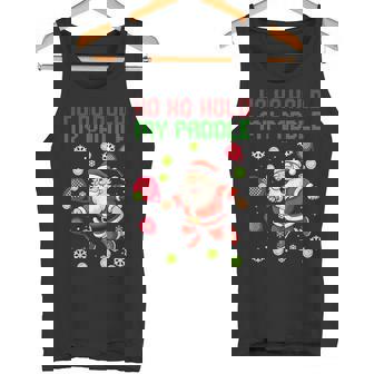 Ho Ho Hold My Paddle Christmas Padel Tennis Xmas Holiday Tank Top | Mazezy