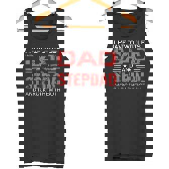 Hombre Papá Y El Mejor Padrastro De La Historia Día Del Padre Divertido Gran Padrastro Camiseta sin mangas - Regaloses