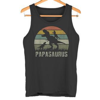 Hombre T-Rex Dino 2 Camisas Para Niños Rawr Grandpa Papasaurus Dinosaur Camiseta sin mangas - Regaloses