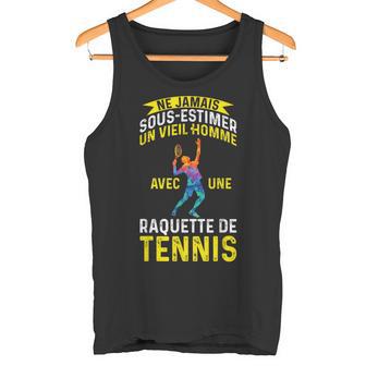 Homme Avec Une Raquette De Tennis Drôle Joueur De Tennis Débardeur e - Cadeauxyz
