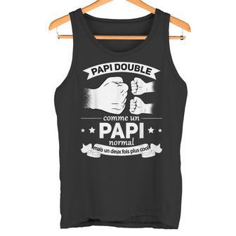 Homme Papi De Deux Petit-Enfant Cadeau Pour Papy Double Débardeur e - Cadeauxyz