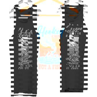 Hooked Fishing Outdoor Trip Fisherman Dad Angler Bait Tank Top | Mazezy