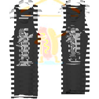 Hot Dog With Mustard Dabbing Tank Top | Mazezy