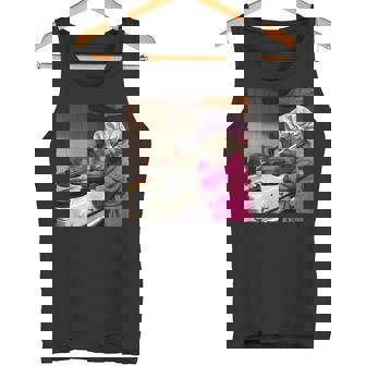 Housewife Cat Meme Ironic Cat Brainrot Weird Meme Tank Top | Mazezy