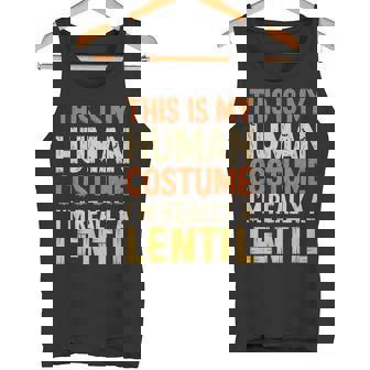This Is My Human Costume I'm Really A Lentil Halloween Tank Top | Mazezy