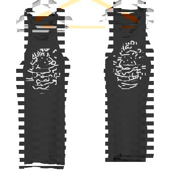 Hungry For Life 賢いハンバーガーデザイン タンクトップ - Kawaiitshirt