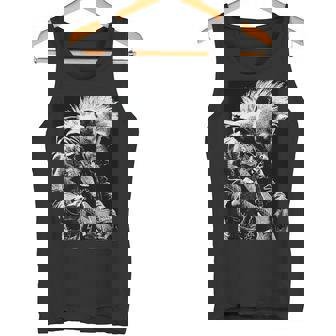 Hyena With Guitar Rocker Animal Punk Grunge Aesthetic Tank Top | Mazezy