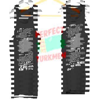 I'm Not Perfect But I'm Turkmen Flag Turkmenistan Tank Top | Mazezy