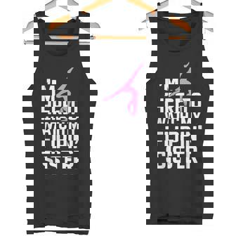 I'm Here To Watch My Flippin' Sister Gymnastics Gymnast Tee Tank Top | Mazezy