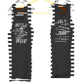 Because Of The Implication Sarcasm Boat Captain Graphi Tank Top | Mazezy