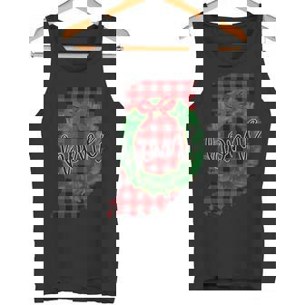 Indiana Buffalo Plaid Christmas Home Wreath Retro Tank Top | Mazezy