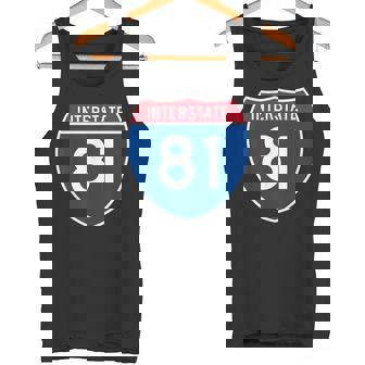 Interstate 81 Sign I-81 Highway Virginia Pennsylvania NY Tank Top | Mazezy