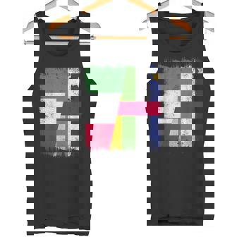 Italy Central African Republic Half Flag Italian CAR Roots Tank Top | Mazezy