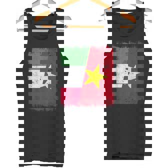 Italy Vietnam Half Flag Italian Vietnamese History Tank Top | Mazezy