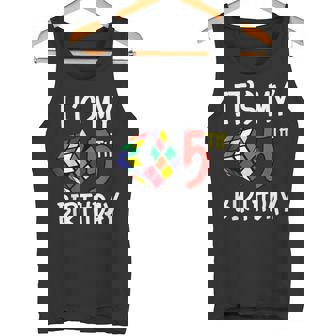 It's My 5th Birthday Years Old Rubixk Cube Speed Cubing Kids Tank Top | Mazezy