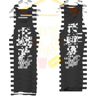 Its Movie Day Home Theater Fans Popcorn Lovers Tank Top | Mazezy