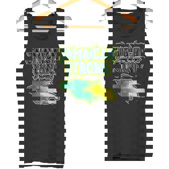 Jamaica Strong Shirt Watercolor Style Country Map Tank Top | Mazezy