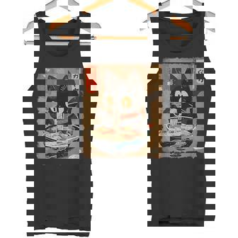 Japanese Ramen Cat Cute Kitty Anime Style Art Tank Top | Mazezy