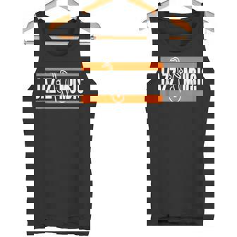 Jazz Music Saxophone Bold Retro Vibe Graphic Tank Top Tank Top | Mazezy